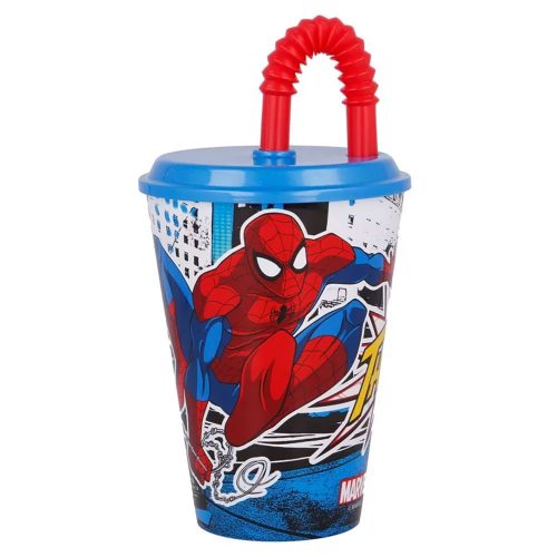 Pókember Spiderman szívószálas pohár